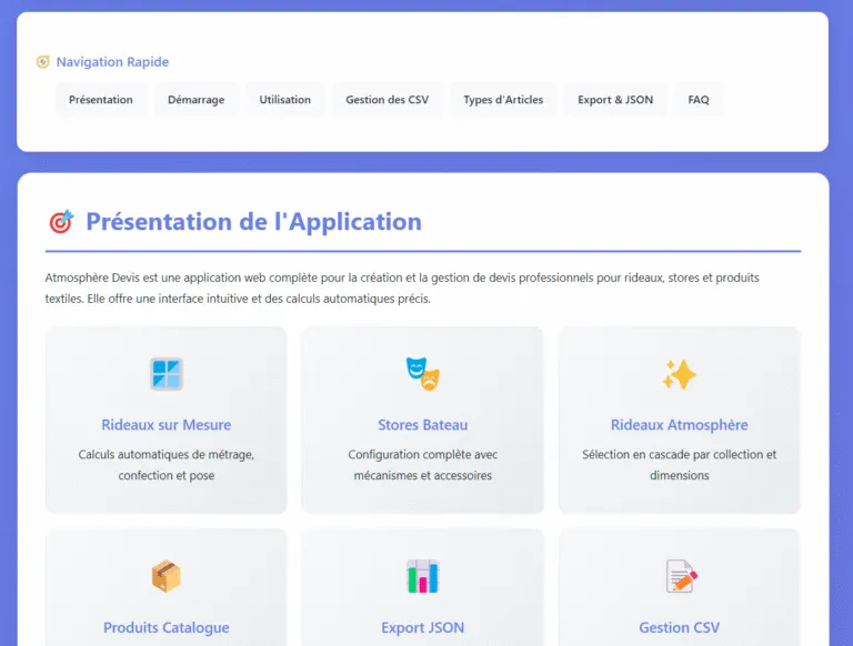 Documentation et guide de prise en main des automatisations